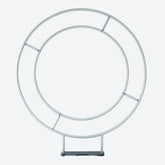 Lofaris Silver 6.5FT Double Layer Round Frame Party Decor